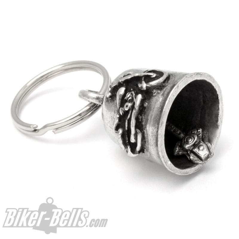 "Ride It Like You Stole It" Biker-Bell mit Motorrad Glücksglöckchen Gremlin Bell